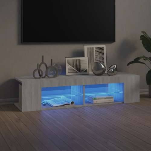 TV ormarić s LED svjetlima boja hrasta sonome 135 x 39 x 30 cm - Sivi hrast sonoma 1 Cijena