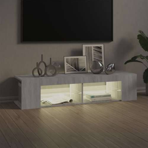 TV ormarić s LED svjetlima boja hrasta sonome 135 x 39 x 30 cm - Sivi hrast sonoma 1 Cijena