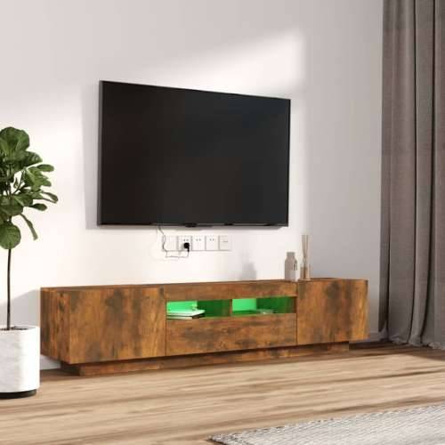 2-dijelni set TV ormarića LED boja dimljenog hrasta drveni Cijena