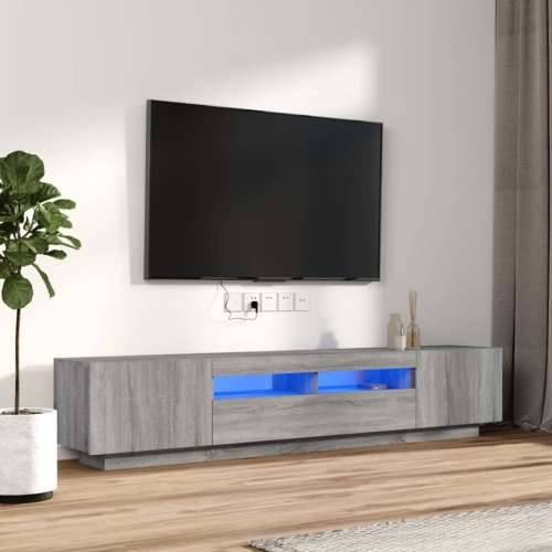 2-dijelni set TV ormarića LED boja hrasta od konstruiranog drva
