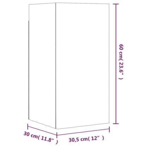 7-dijelni set TV ormarića sivog sonome konstruirano drvo - Sivi hrast sonoma 7 60 cm Cijena