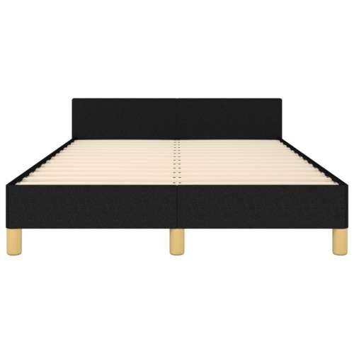 Okvir za krevet s uzglavljem crni 120 x 200 cm od tkanine Cijena