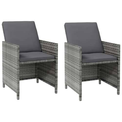 4-dijelni set vrtnih stolica i stolaca od poliratana sivi Cijena