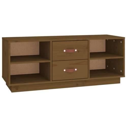 TV ormarić smeđa boja meda 100 x 34 x 40 cm od masivne borovine - boja meda 1 Cijena