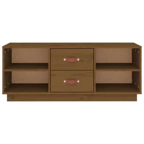 TV ormarić smeđa boja meda 100 x 34 x 40 cm od masivne borovine - boja meda 1 Cijena