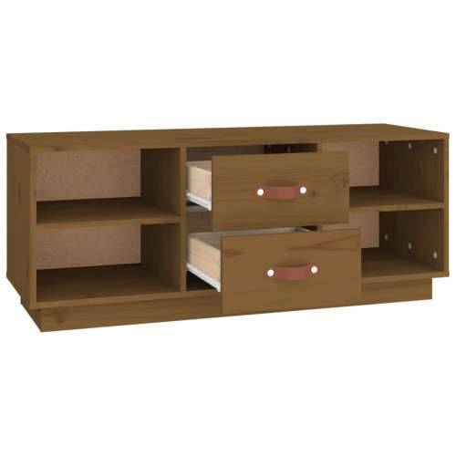 TV ormarić smeđa boja meda 100 x 34 x 40 cm od masivne borovine - boja meda 1 Cijena