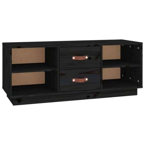 TV ormarić crni 100x34x40 cm od masivne borovine - Crna 1 Cijena