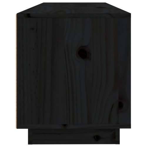 TV ormarić crni 100x34x40 cm od masivne borovine - Crna 1 Cijena