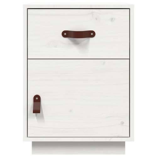Noćni ormarići 2 kom bijeli 40 x 34 x 55 cm od masivne borovine - Bijela 2 Cijena