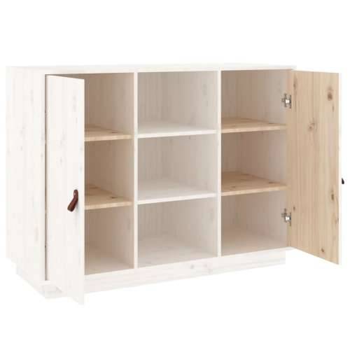 Komoda bijela 100 x 40 x 75 cm od masivne borovine - Bijela 1 Cijena