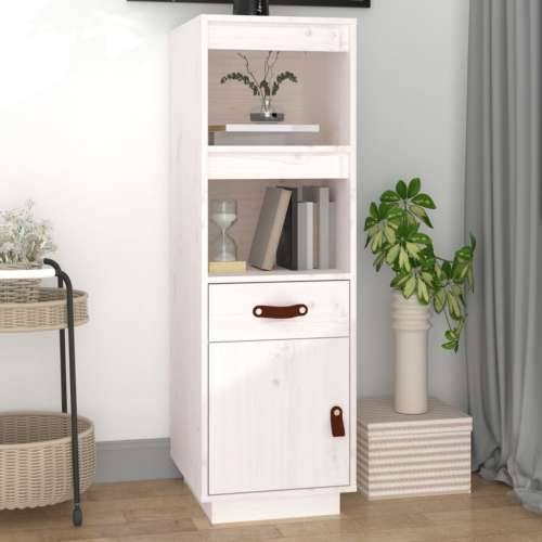 Visoka komoda bijela 34 x 40 x 108,5 cm od masivne borovine Bijela 1 Cijena