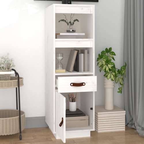 Visoka komoda bijela 34 x 40 x 108,5 cm od masivne borovine Bijela 1 Cijena