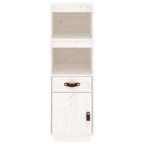 Visoka komoda bijela 34 x 40 x 108,5 cm od masivne borovine Bijela 1 Cijena