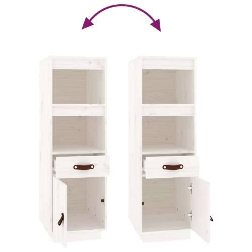 Visoka komoda bijela 34 x 40 x 108,5 cm od masivne borovine Bijela 1 Cijena