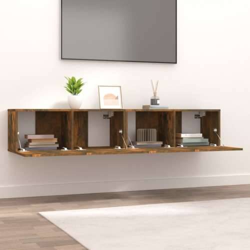 TV ormarići 2 kom boja dimljenog hrasta 80 x 30 x 30 cm drveni - Dimljeni hrast 2 Cijena