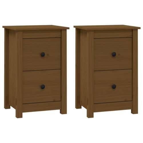 Noćni ormarići 2 kom boja meda 40x35x61,5 cm od borovine - boja meda 2 Cijena