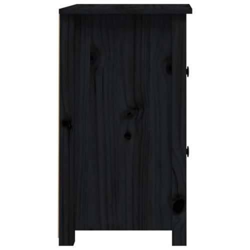 Noćni ormarići 2 kom Crno 40x35x61,5 cm od masivne borovine - Crna 2 Cijena