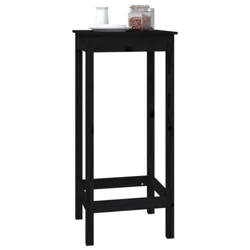 Barski stol crni 50 x 50 x 110 cm od masivne borovine Cijena
