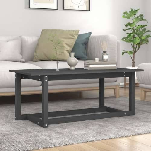 Stolić za kavu sivi 110 x 55 x 45 cm od masivne borovine - Siva 110 x 55 x 45 cm 1 Cijena