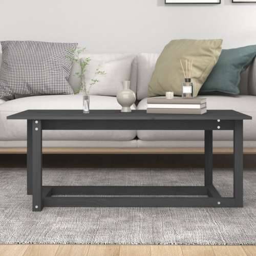 Stolić za kavu sivi 110 x 55 x 45 cm od masivne borovine - Siva 110 x 55 x 45 cm 1 Cijena
