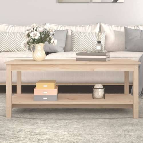 Stolić za kavu 110 x 55 x 45 cm od masivne borovine - Prirodna 110 x 55 x 45 cm 1 Cijena