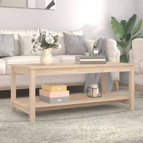 Stolić za kavu 110 x 55 x 45 cm od masivne borovine - Prirodna 110 x 55 x 45 cm 1 Cijena