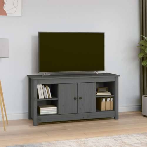TV ormarić sivi 103 x 36,5 x 52 cm od masivne borovine - Siva 1 Cijena
