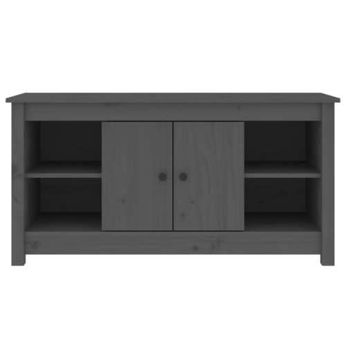 TV ormarić sivi 103 x 36,5 x 52 cm od masivne borovine - Siva 1 Cijena