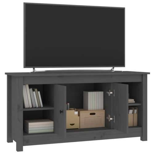TV ormarić sivi 103 x 36,5 x 52 cm od masivne borovine - Siva 1 Cijena