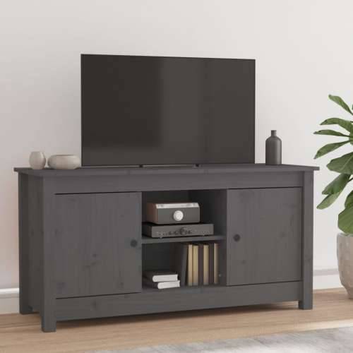 TV ormarić sivi 103 x 36,5 x 52 cm od masivne borovine - Siva 1 Cijena