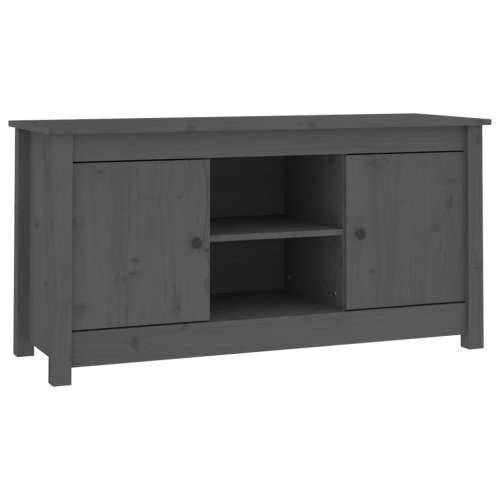 TV ormarić sivi 103 x 36,5 x 52 cm od masivne borovine - Siva 1 Cijena