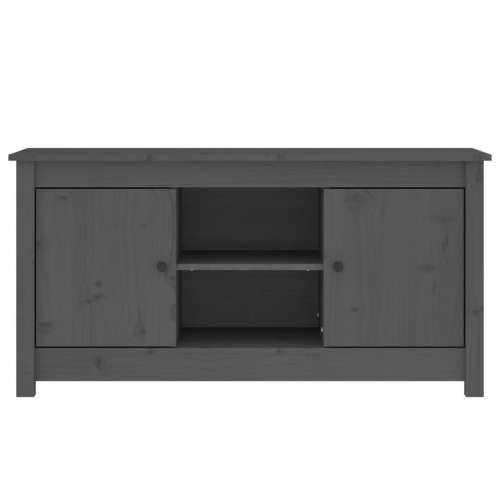 TV ormarić sivi 103 x 36,5 x 52 cm od masivne borovine - Siva 1 Cijena
