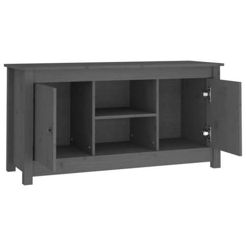 TV ormarić sivi 103 x 36,5 x 52 cm od masivne borovine - Siva 1 Cijena