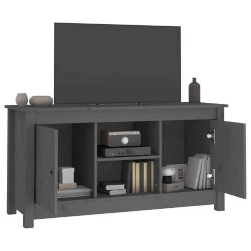 TV ormarić sivi 103 x 36,5 x 52 cm od masivne borovine - Siva 1 Cijena