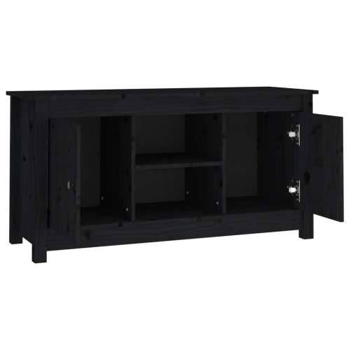 TV ormarić crni 103 x 36,5 x 52 cm od masivne borovine - Crna 1 Cijena