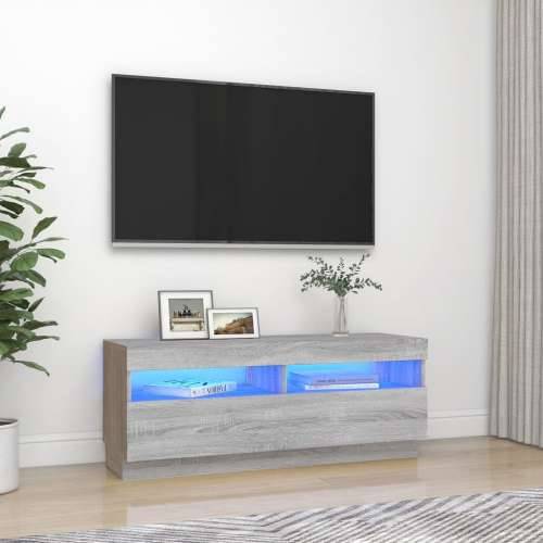 TV ormarić s LED svjetlima boja hrasta sonome 100 x 35 x 40 cm - Sivi hrast sonoma 1 100 cm Cijena