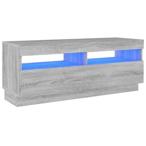TV ormarić s LED svjetlima boja hrasta sonome 100 x 35 x 40 cm - Sivi hrast sonoma 1 100 cm Cijena