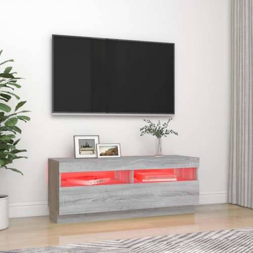 TV ormarić s LED svjetlima boja hrasta sonome 100 x 35 x 40 cm - Sivi hrast sonoma 1 100 cm Cijena