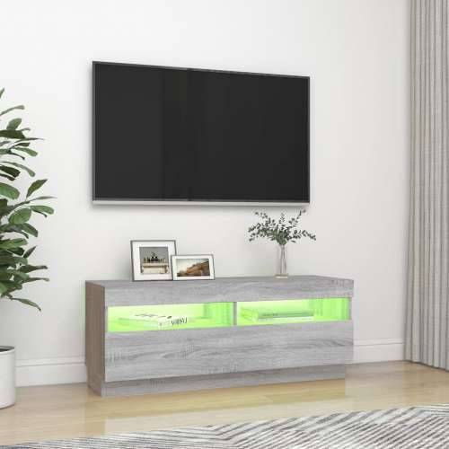 TV ormarić s LED svjetlima boja hrasta sonome 100 x 35 x 40 cm - Sivi hrast sonoma 1 100 cm Cijena