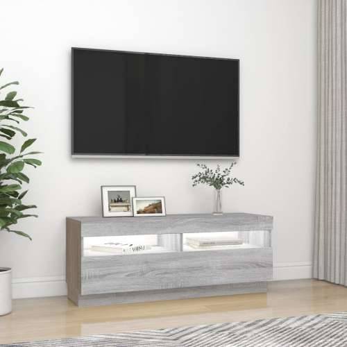 TV ormarić s LED svjetlima boja hrasta sonome 100 x 35 x 40 cm - Sivi hrast sonoma 1 100 cm Cijena