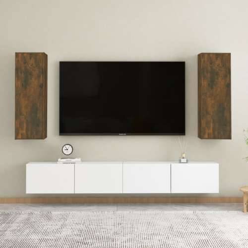 TV ormarići 2 kom boja hrasta 30,5x30x90 cm konstruirano drvo - Dimljeni hrast 2 90 cm Cijena