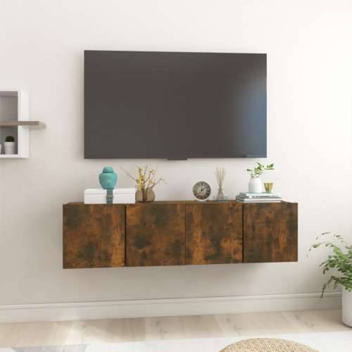 Viseći TV ormarići 2 kom boja dimljenog hrasta 60 x 30 x 30 cm - Dimljeni hrast 2 Cijena