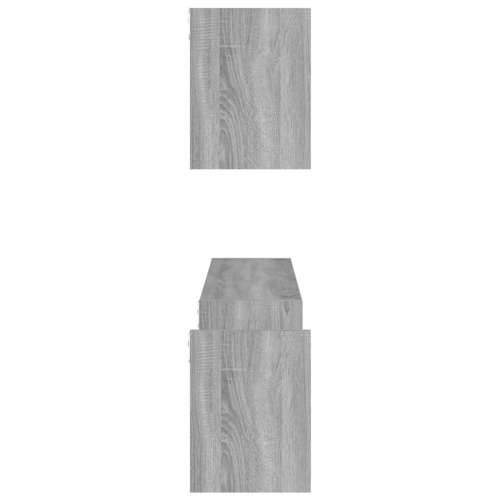 Zidne police 2 kom boja hrasta 100x15x20 cm konstruirano drvo - Sivi hrast sonoma 2 1 Cijena