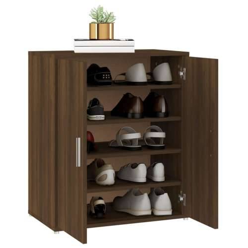 Ormarić za cipele boja hrasta 60 x 35 x 70 cm konstruirano drvo - Smeđi hrast 60 x 35 x 70 cm 1 shoe cabinet with door Cijena