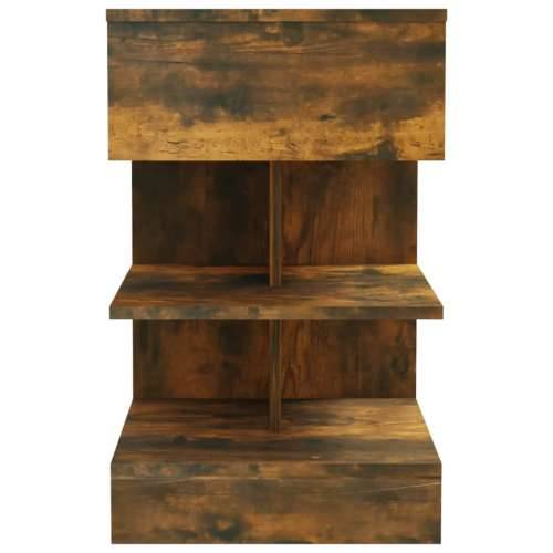 Noćni ormarići 2 kom boja dimljenog hrasta 40x35x65 cm drveni - Dimljeni hrast 2 Cijena