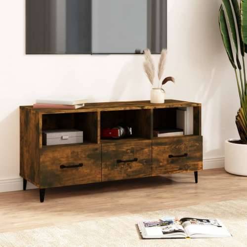 TV ormarić boja dimljenog hrasta 102x35x50 cm konstruirano drvo - Dimljeni hrast 1 Cijena