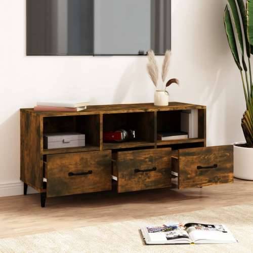 TV ormarić boja dimljenog hrasta 102x35x50 cm konstruirano drvo - Dimljeni hrast 1 Cijena