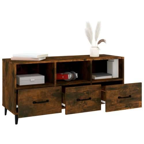TV ormarić boja dimljenog hrasta 102x35x50 cm konstruirano drvo - Dimljeni hrast 1 Cijena