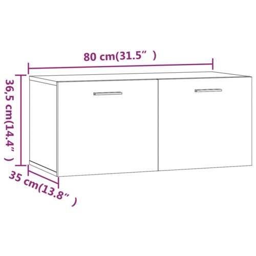 Zidni ormarić smeđa boja hrasta 80x35x36,5 cm konstruirano drvo - Smeđi hrast 1 Cijena