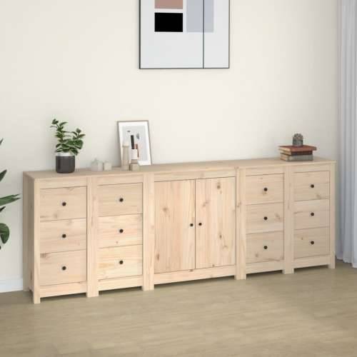Komoda 230 x 35 x 80 cm od masivne borovine - Prirodna 1 Cijena